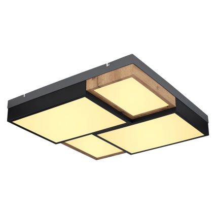Globo 67286-50 - LED lubinis šviestuvas GUNDI LED/50W/230V 60x60 cm ruda/juoda