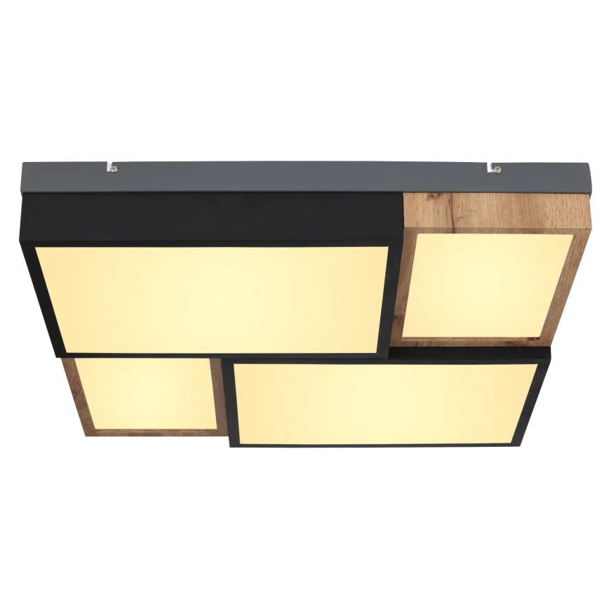 Globo 67286-50 - LED lubinis šviestuvas GUNDI LED/50W/230V 60x60 cm ruda/juoda