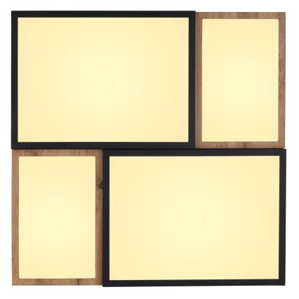 Globo 67286-50 - LED lubinis šviestuvas GUNDI LED/50W/230V 60x60 cm ruda/juoda