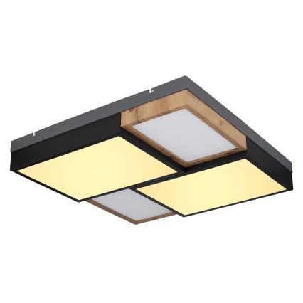 Globo 67286-50 - LED lubinis šviestuvas GUNDI LED/50W/230V 60x60 cm ruda/juoda