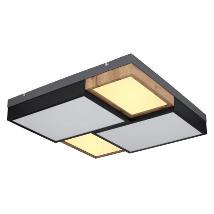 Globo 67286-50 - LED lubinis šviestuvas GUNDI LED/50W/230V 60x60 cm ruda/juoda