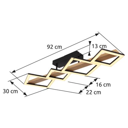 Globo - LED lubinis šviestuvas LED/35W/230V 3000K ruda