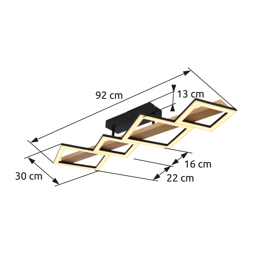Globo - LED lubinis šviestuvas LED/35W/230V 3000K ruda