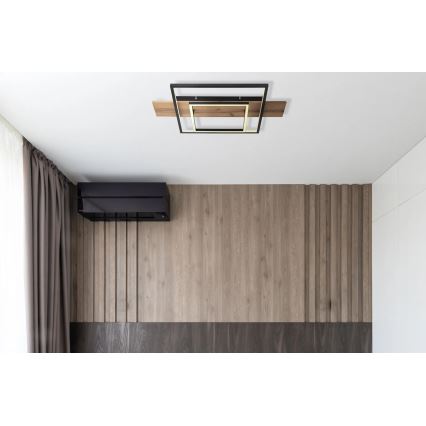 Globo 67289D - dimeriuojamas LED lubinis šviestuvas VANNI LED/24W/230V 40x60 cm ruda/juoda