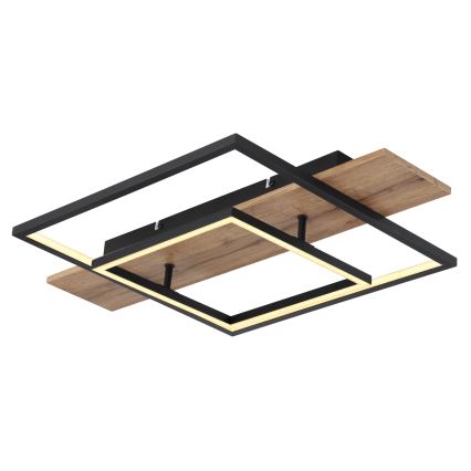 Globo 67289D - dimeriuojamas LED lubinis šviestuvas VANNI LED/24W/230V 40x60 cm ruda/juoda