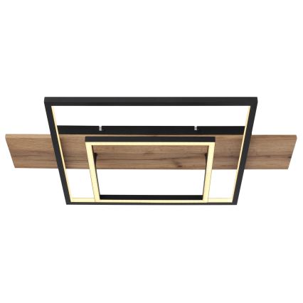 Globo 67289D - dimeriuojamas LED lubinis šviestuvas VANNI LED/24W/230V 40x60 cm ruda/juoda
