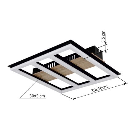 Globo - LED lubinis šviestuvas LED/18W/230V 3000K 30x30 cm