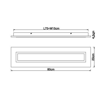 Globo - LED lubinis šviestuvas LED/24W/230V