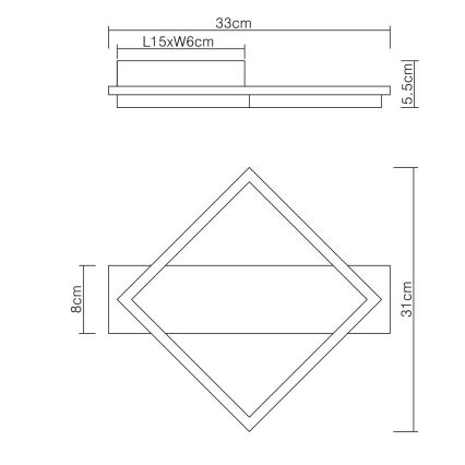 Globo - LED lubinis šviestuvas LED/12W/230V