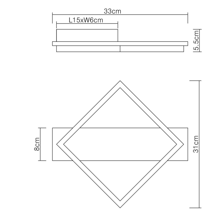 Globo - LED lubinis šviestuvas LED/12W/230V