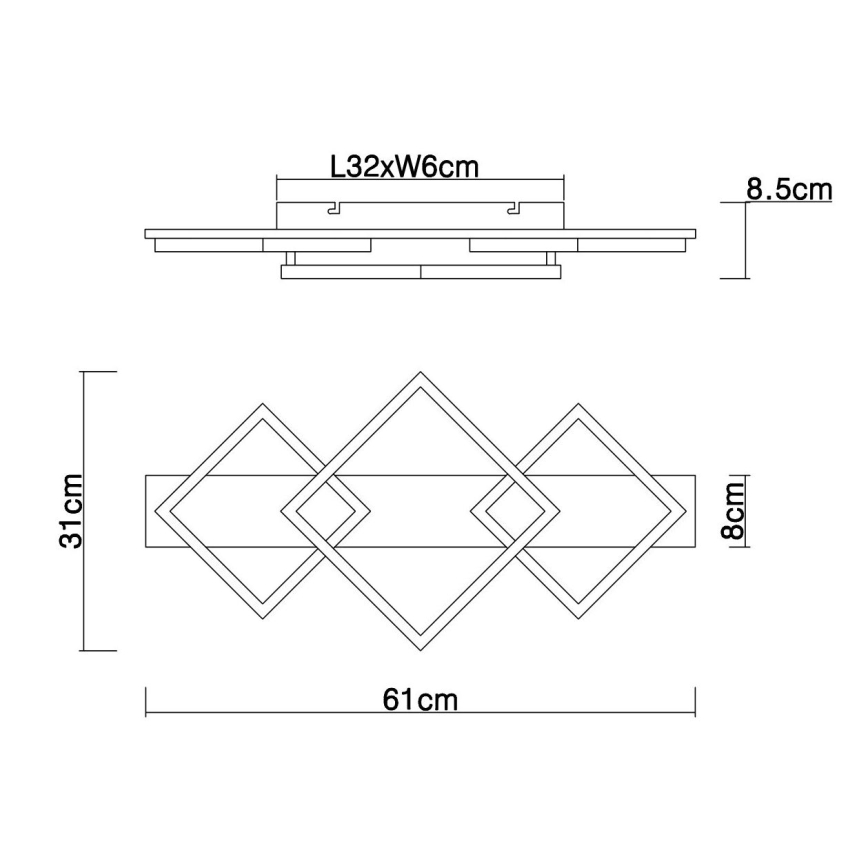 Globo - LED lubinis šviestuvas LED/24W/230V