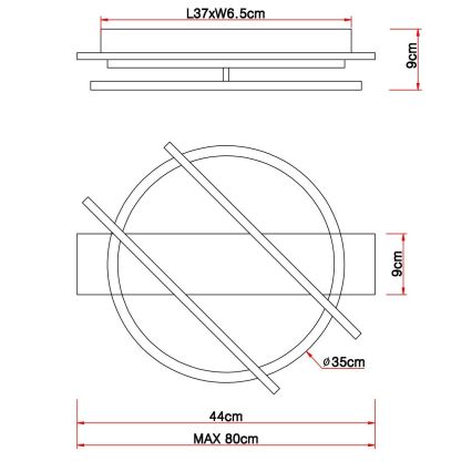 Globo - LED lubinis šviestuvas LED/32W/230V