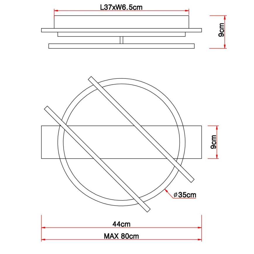 Globo - LED lubinis šviestuvas LED/32W/230V