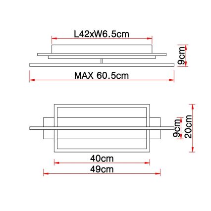 Globo - LED lubinis šviestuvas LED/28W/230V