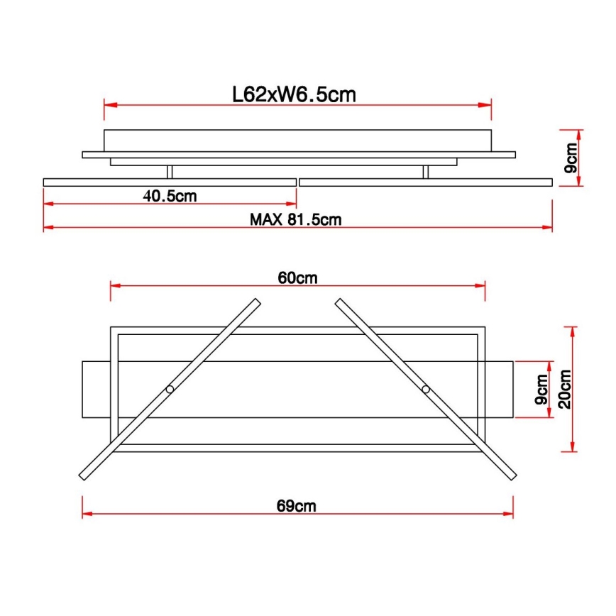 Globo - LED lubinis šviestuvas LED/32W/230V