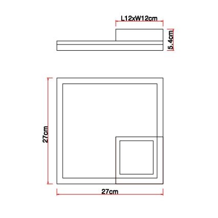 Globo - LED lubinis šviestuvas LED/12W/230V