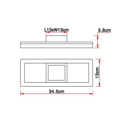 Globo - LED lubinis šviestuvas LED/12W/230V