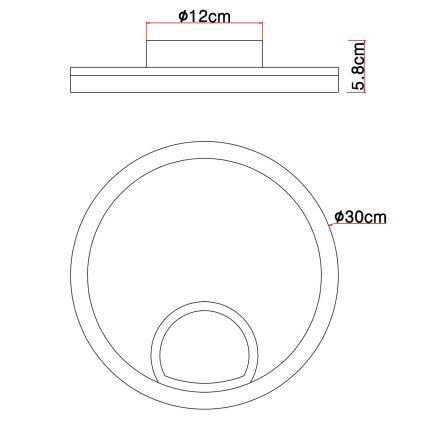 Globo - LED lubinis šviestuvas LED/12W/230V