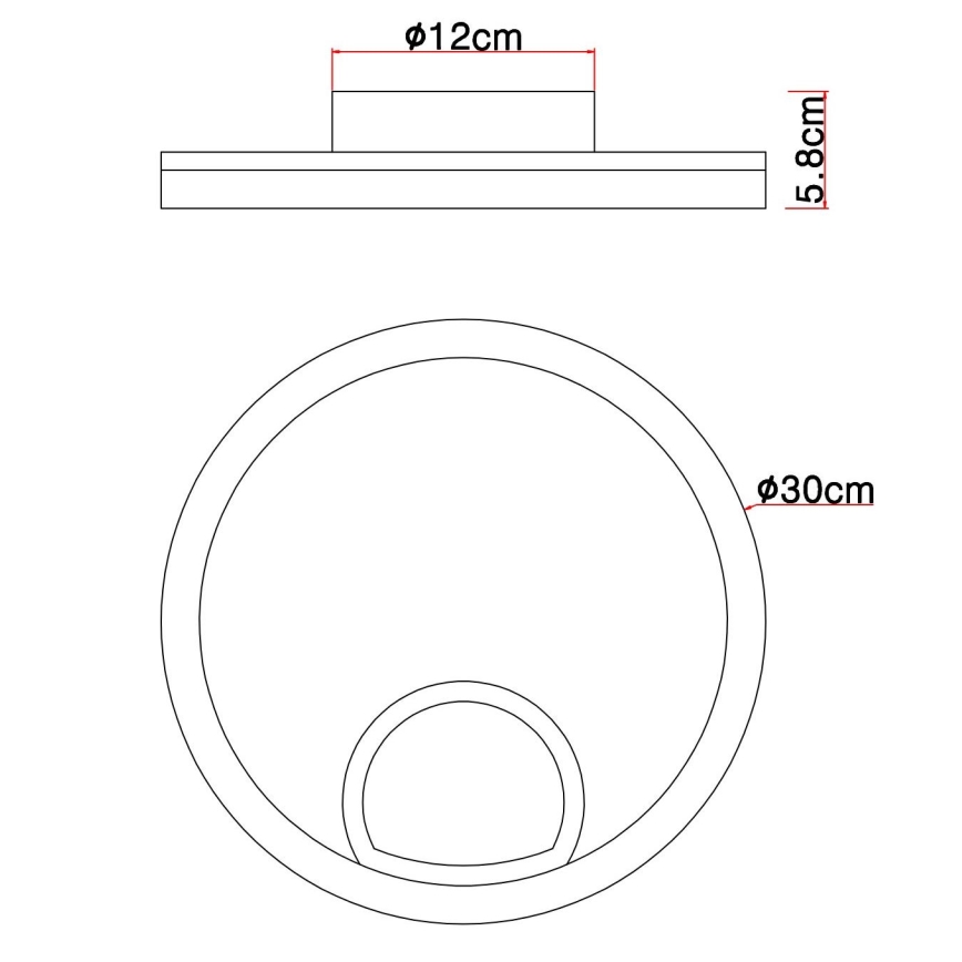 Globo - LED lubinis šviestuvas LED/12W/230V