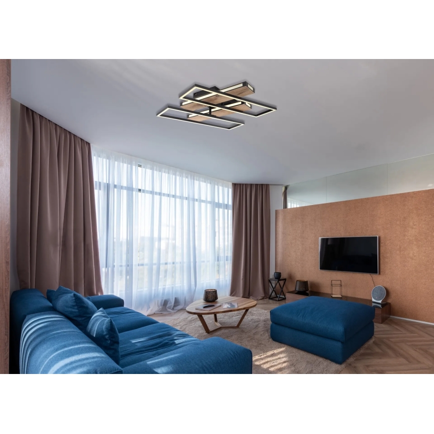 Globo 67299D1 - LED lubinis šviestuvas COLLI LED/48W/230V 52x60 cm ruda/juoda