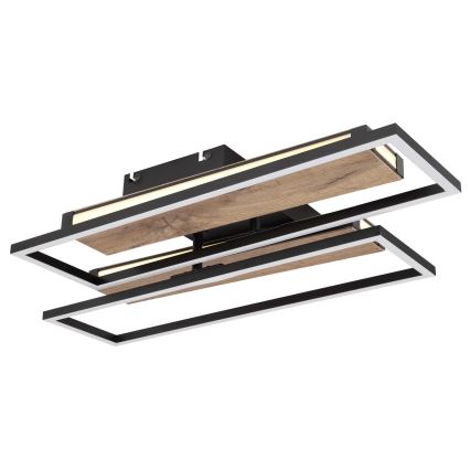 Globo 67299D1 - LED lubinis šviestuvas COLLI LED/48W/230V 52x60 cm ruda/juoda