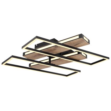 Globo 67299D1 - LED lubinis šviestuvas COLLI LED/48W/230V 52x60 cm ruda/juoda