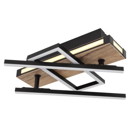 Globo 67299D2 - LED lubinis šviestuvas COLLI LED/30W/230V 46x68 cm ruda/juoda