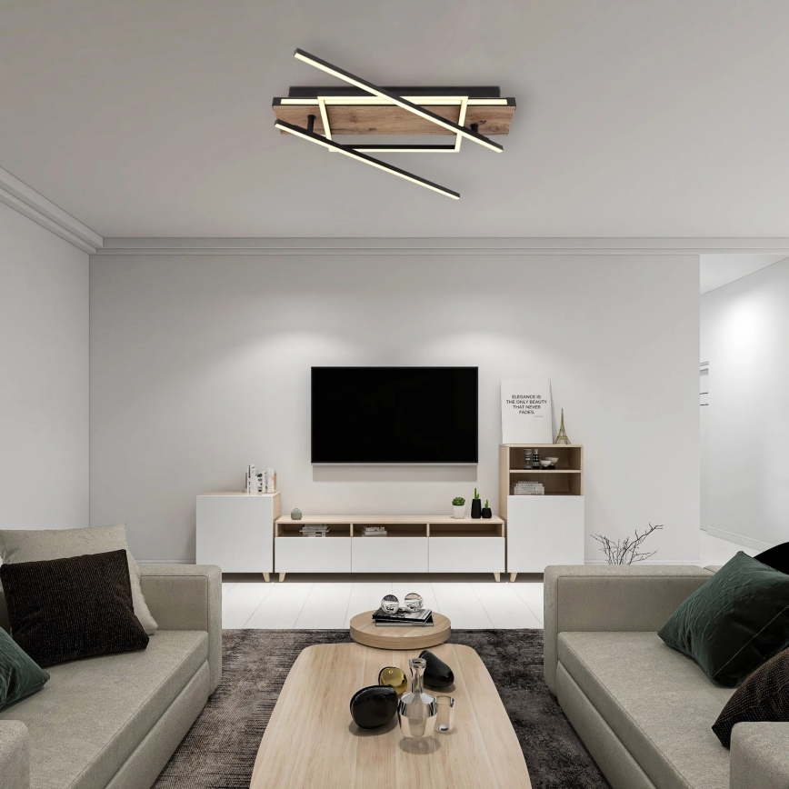 Globo 67299D3 - LED lubinis šviestuvas COLLI LED/40W/230V 88x120 cm smėlinė/juoda