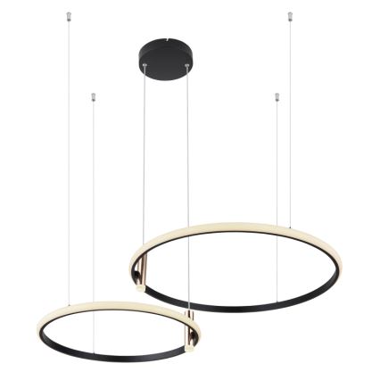 Globo - LED Reguliuojamas pakabinamas sietynas LED/55W/230V 2700-6000K juoda + nuotolinio valdymo pultas