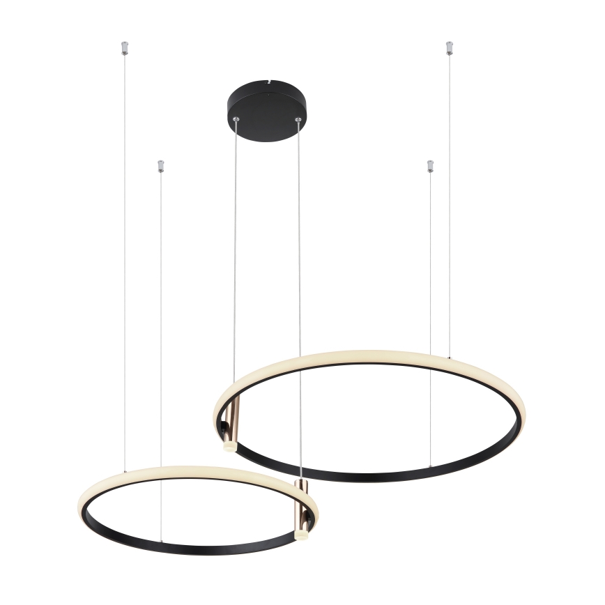 Globo - LED Reguliuojamas pakabinamas sietynas LED/55W/230V 2700-6000K juoda + nuotolinio valdymo pultas