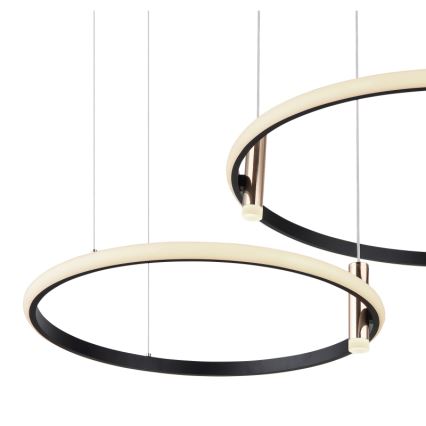 Globo - LED Reguliuojamas pakabinamas sietynas LED/55W/230V 2700-6000K juoda + nuotolinio valdymo pultas