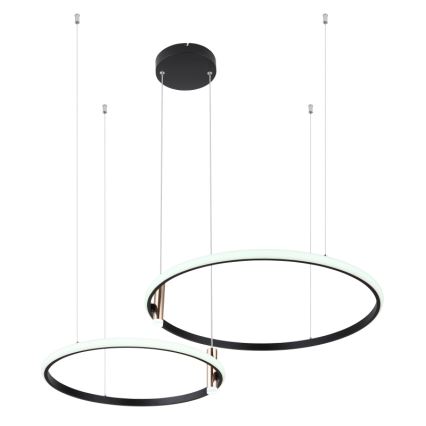 Globo - LED Reguliuojamas pakabinamas sietynas LED/55W/230V 2700-6000K juoda + nuotolinio valdymo pultas