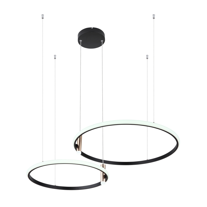 Globo - LED Reguliuojamas pakabinamas sietynas LED/55W/230V 2700-6000K juoda + nuotolinio valdymo pultas