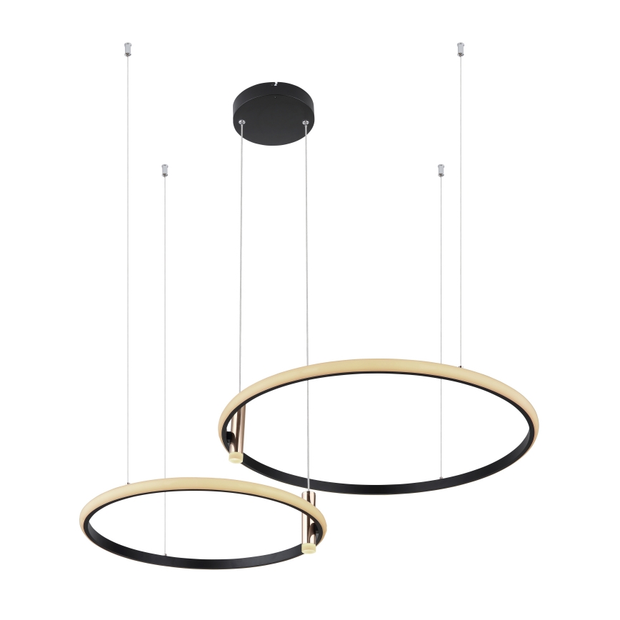 Globo - LED Reguliuojamas pakabinamas sietynas LED/55W/230V 2700-6000K juoda + nuotolinio valdymo pultas