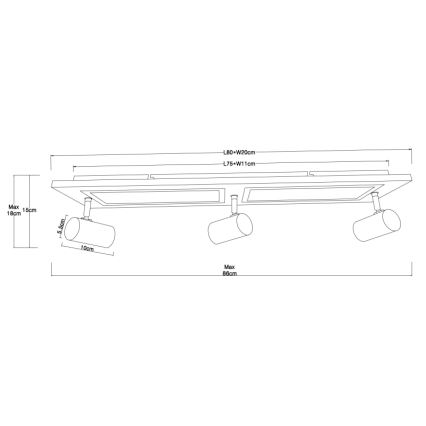 Globo - LED akcentinis šviestuvas LED/24W/230V + 3xGU10/5W
