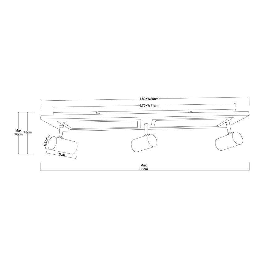 Globo - LED akcentinis šviestuvas LED/24W/230V + 3xGU10/5W