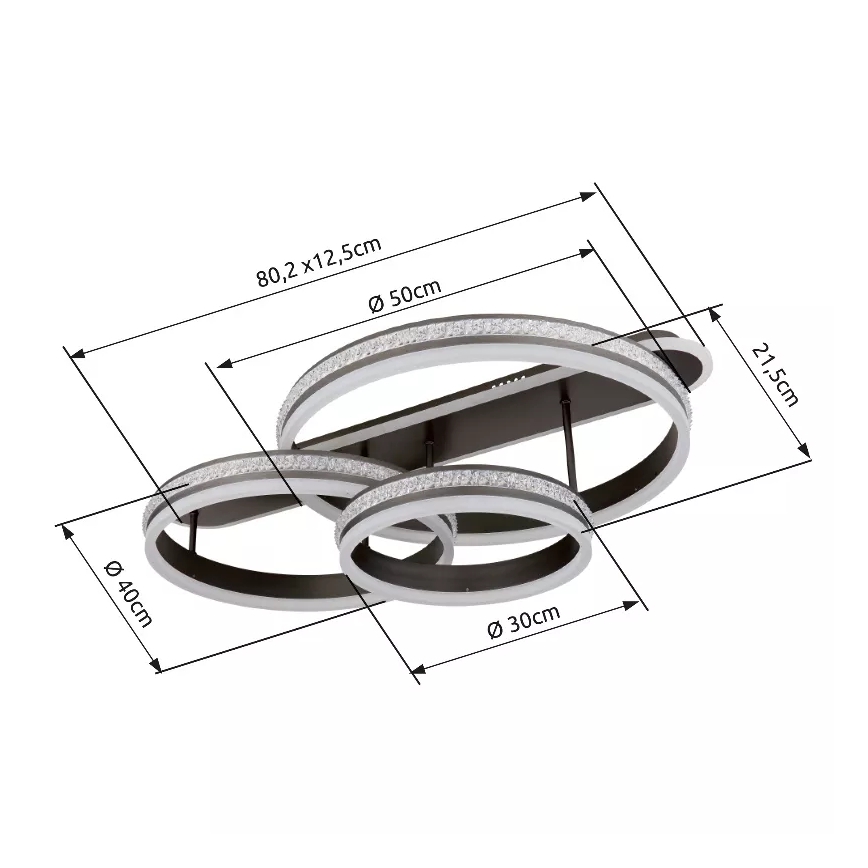 Globo - LED Pritemdomas lubinis šviestuvas LED/75W/230V 2700K-6000K + nuotolinio valdymo pultas