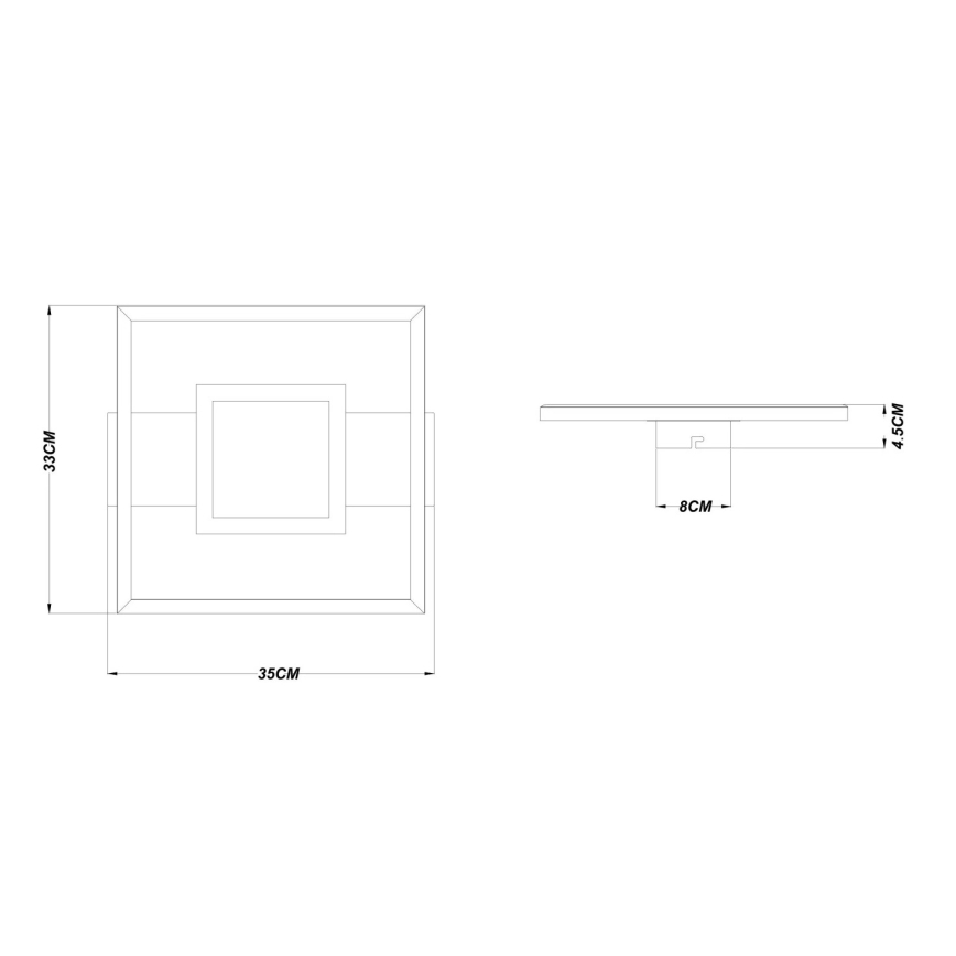 Globo - LED lubinis šviestuvas LED/18W/230V 3000K 35x33 cm