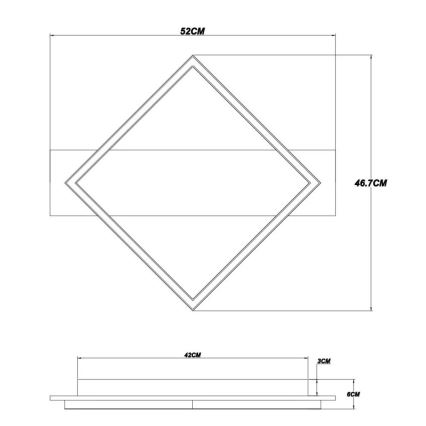 Globo - LED lubinis šviestuvas LED/18W/230V