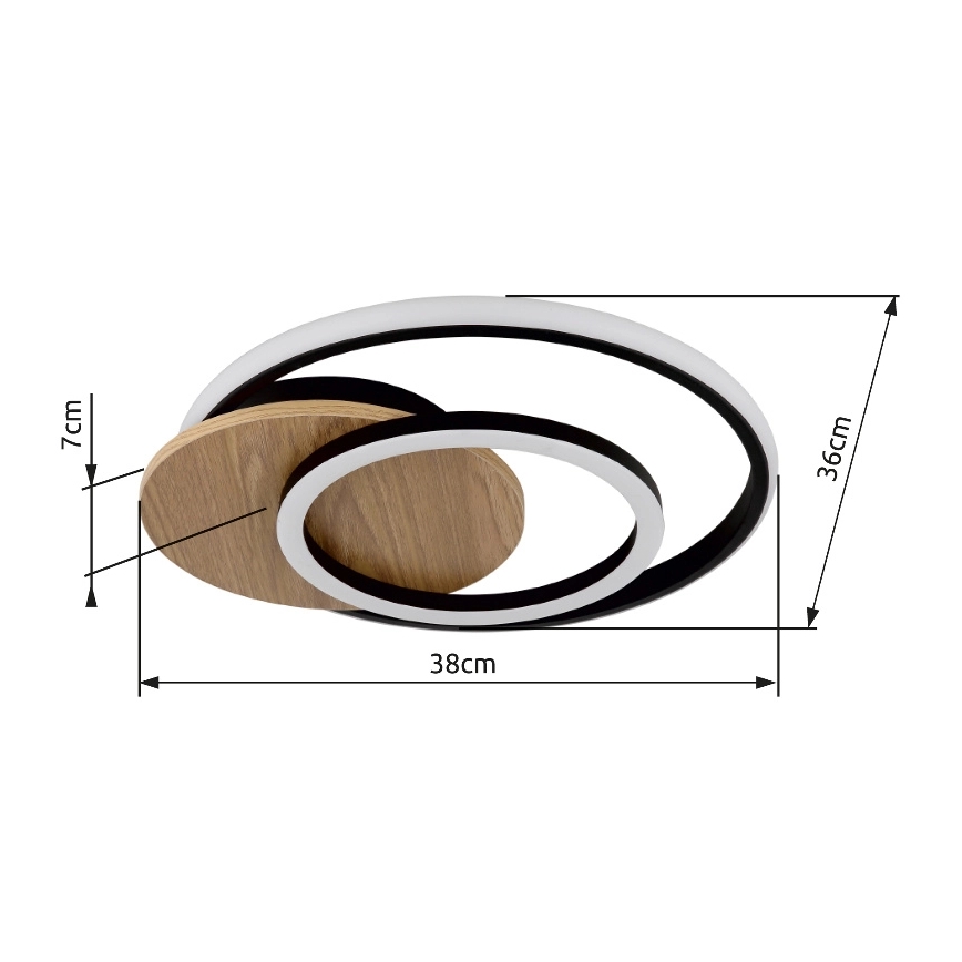 Globo - LED lubinis šviestuvas LED/24W/230V juoda