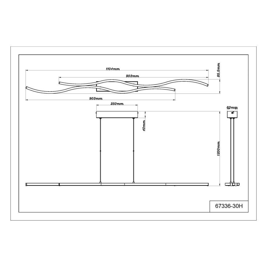 Globo - LED Pakabinamas sietynas LED/30W/230V 3000K juoda