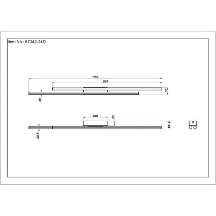 Globo - LED lubinis šviestuvas LED/24W/230V 3000K juoda