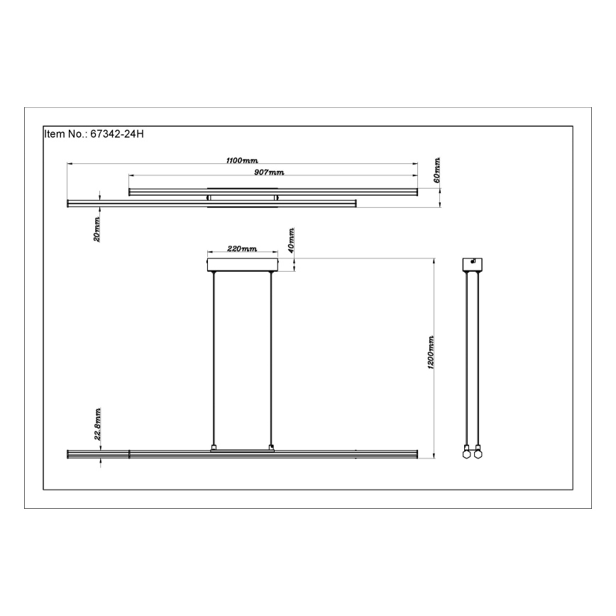 Globo - LED Pakabinamas sietynas LED/24W/230V 3000K juoda