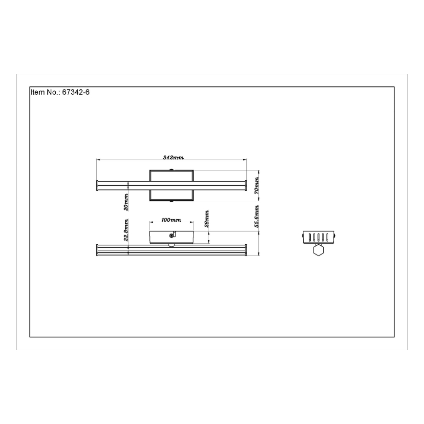 Globo - LED lubinis šviestuvas LED/6W/230V 3000K juoda