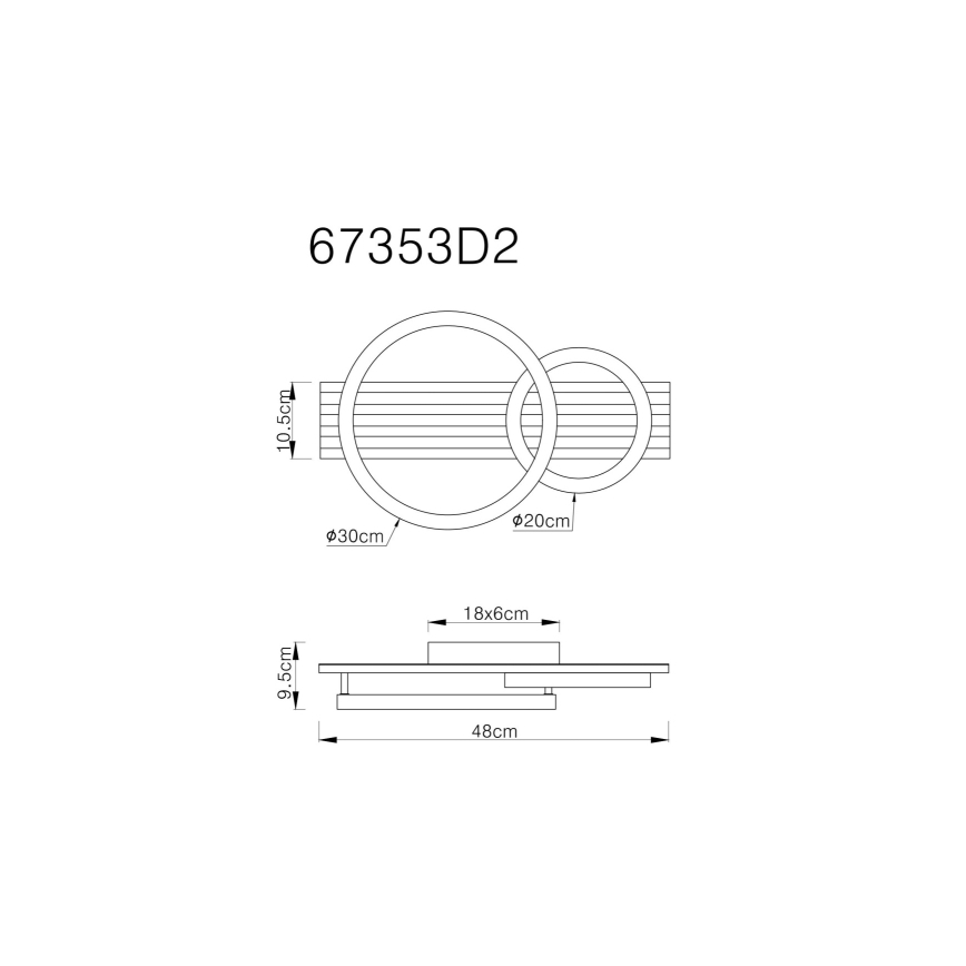 Globo - LED lubinis šviestuvas LED/18W/230V 3000K 30x48 cm