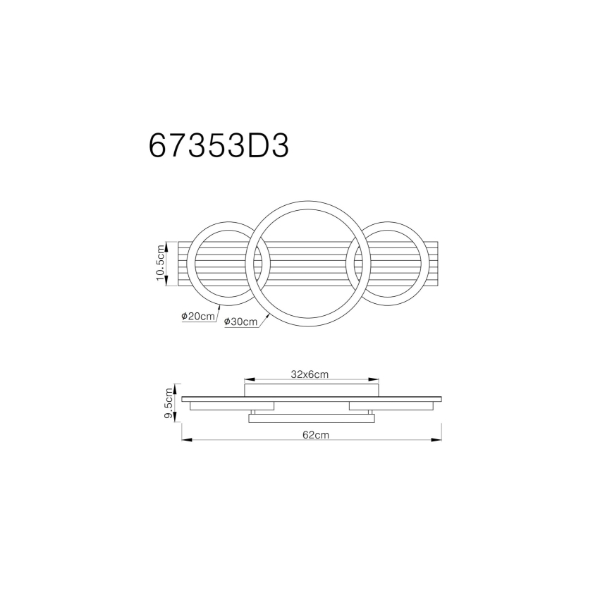 Globo - LED lubinis šviestuvas LED/24W/230V 3000K 30x62 cm