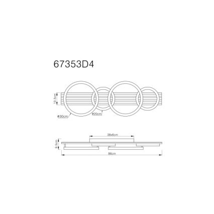 Globo - LED lubinis šviestuvas LED/30W/230V 3000K 30x86 cm