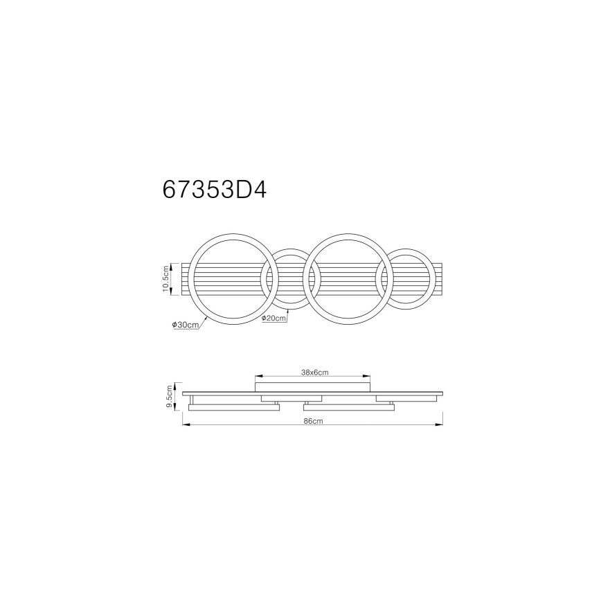 Globo - LED lubinis šviestuvas LED/30W/230V 3000K 30x86 cm