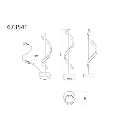 Globo - LED stalinis šviestuvas LED/12,5W/230V 3000K
