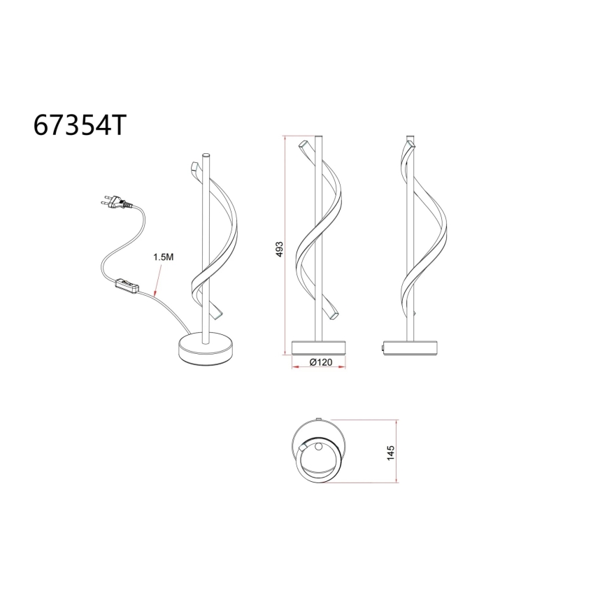 Globo - LED stalinis šviestuvas LED/12,5W/230V 3000K